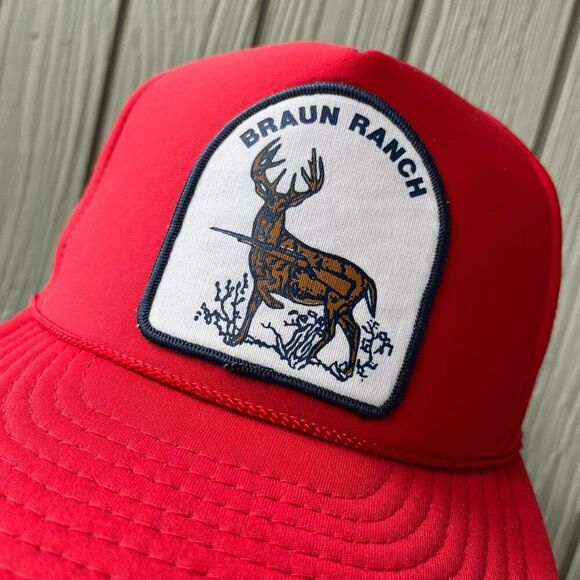 Deadstock Braun Ranch Rope Trucker Hat Cobra Caps Snapback Hunting Deer Vintage - Picture 2 of 8
